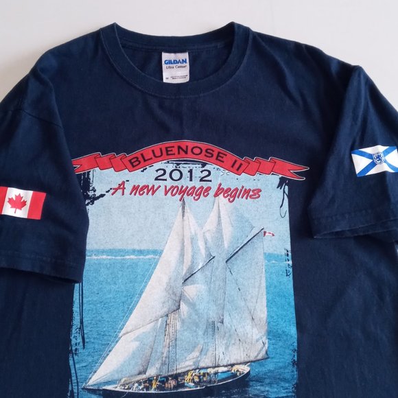 Awesome Bluenose II "A new voyage begins" navy Tee - Picture 5 of 7